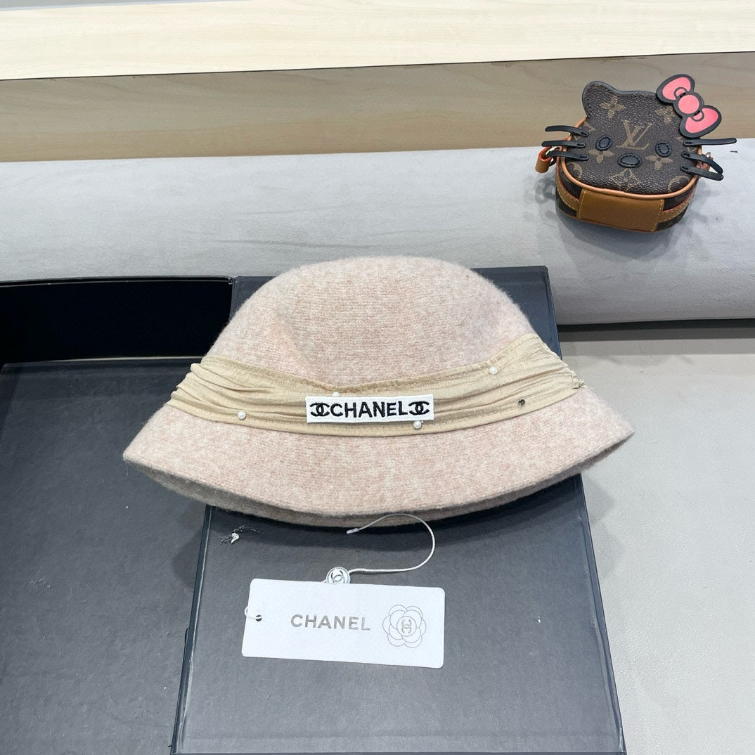 CHANEL BUCKET HAT IN BISQUE BEIGE WOOL BLEND 426246