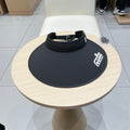 MIU MIU MM FASHION VISOR CAP IN BLACK AND WHITE WITH LOGO TEXT EMBROIDERY