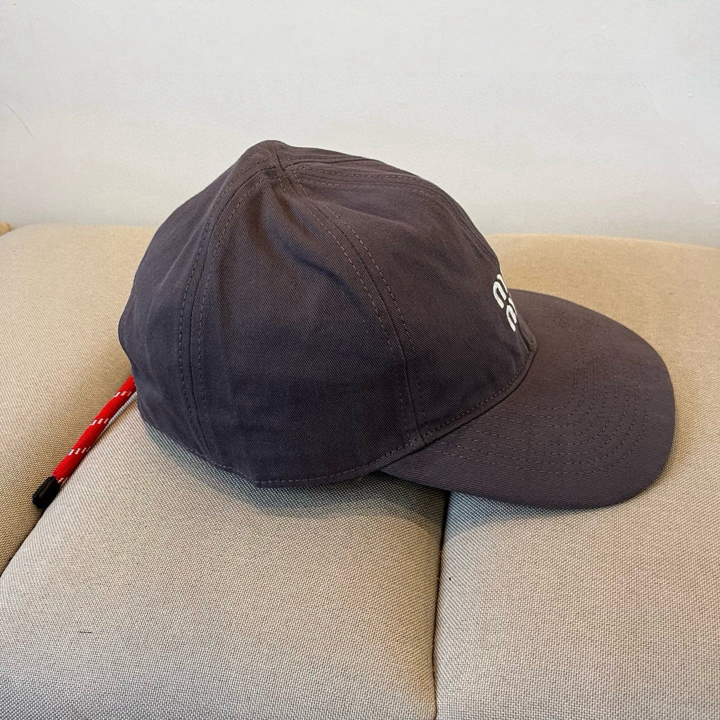 MIU MIU MM BASEBALL CAP IN DARK GREY KHAKI FABRIC STYLE 4